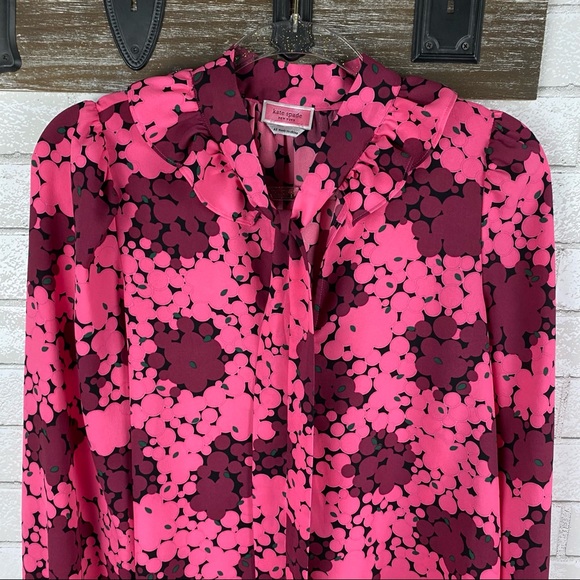 Kate Spade Bubble Dot Pussybow Blouse size XS - Picture 6 of 11
